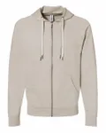 Icon Lightweight Loopback Terry Full-Zip Hooded Sweatshirt SAND