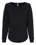 Women's California Wave Wash Crewneck Sweatshirt BLACK