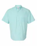 Hatteras Performance Short Sleeve Fishing Shirt Aqua Blue