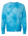 Midweight Tie-Dyed Crewneck Sweatshirt Tie Dye Aqua Blue