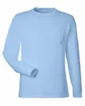 Unisex Long Sleeve Pocket T-Shirt Jet Black/ Blue Blazer