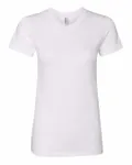 American Apparel Ladies' Fine Jersey USA Made Short-Sleeve T-Shirt WHITE