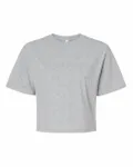 American Apparel Ladies' Fine Jersey Boxy T-Shirt Heather Grey