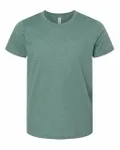 Bella + Canvas Youth CVC Jersey T-Shirt Heather Dusty Blue