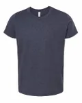 Bella + Canvas Youth CVC Jersey T-Shirt Heather Midnight Navy