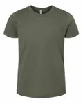 Bella + Canvas Youth CVC Jersey T-Shirt Heather Military Green