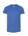 Bella + Canvas Youth CVC Jersey T-Shirt Heather True Royal