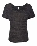 Bella + Canvas Ladies' Slouchy T-Shirt Black Marble