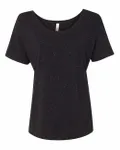 Bella + Canvas Ladies' Slouchy T-Shirt Black Speckled