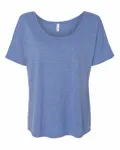 Bella + Canvas Ladies' Slouchy T-Shirt Blue Triblend