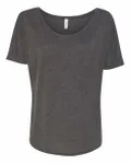 Bella + Canvas Ladies' Slouchy T-Shirt Dark Grey