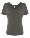 Bella + Canvas Ladies' Slouchy T-Shirt Dark Grey Heather