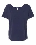 Bella + Canvas Ladies' Slouchy T-Shirt Navy Speckled