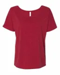 Bella + Canvas Ladies' Slouchy T-Shirt Red Speckled