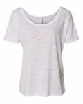 Bella + Canvas Ladies' Slouchy T-Shirt White Slub