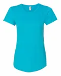 Gildan Ladies' Triblend T-Shirt Heather Caribbean Blue