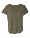 Next Level Apparel Ladies' Triblend Dolman T-Shirt Military Green