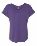 Next Level Apparel Ladies' Triblend Dolman T-Shirt Purple Rush