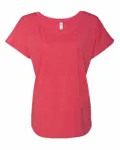 Next Level Apparel Ladies' Triblend Dolman T-Shirt VINTAGE RED