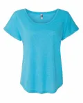 Next Level Apparel Ladies' Triblend Dolman T-Shirt Vintage Turquoise
