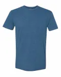 Next Level Apparel Men's Sueded Crew Heather Cool Blue