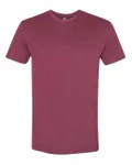 Next Level Apparel Men's Sueded Crew Heather Maroon
