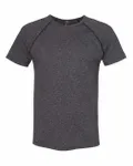 Next Level Apparel Men's Mock Twist Short-Sleeve Raglan T-Shirt BLACK