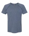 Next Level Apparel Men's Mock Twist Short-Sleeve Raglan T-Shirt Indigo