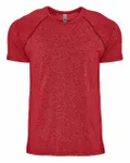 Next Level Apparel Men's Mock Twist Short-Sleeve Raglan T-Shirt Tech Red