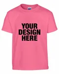 Gildan Youth Heavy Cotton T-Shirt Safety Pink