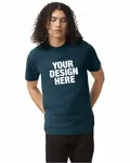 American Apparel Unisex Fine Jersey Short-Sleeve T-Shirt Sea Blue