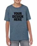 Gildan Youth Heavy Cotton T-Shirt Heather Navy