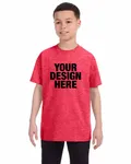 Gildan Youth Heavy Cotton T-Shirt Heather Red