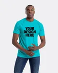 Next Level Apparel Unisex CVC Crewneck T-Shirt Tahiti Blue