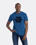 Next Level Apparel Unisex CVC Crewneck T-Shirt Heather Cool Blu