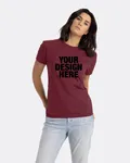 Next Level Apparel Unisex CVC Crewneck T-Shirt Heather Maroon