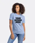 Next Level Apparel Unisex CVC Crewneck T-Shirt Hthr Colum Blue