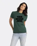 Next Level Apparel Unisex CVC Crewneck T-Shirt Hthr Forest Grn