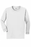 Gildan Youth Heavy Cotton 100% Cotton Long Sleeve T-Shirt. 5400B WHITE