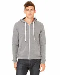 Bella + Canvas Unisex Triblend Sponge Fleece Full-Zip Hoodie Grey Triblend