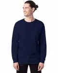 Hanes Men's 5.2 oz. ComfortSoft Cotton Long-Sleeve T-Shirt Navy