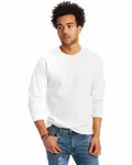 Hanes Unisex 6.1 oz. Tagless Long-Sleeve T-Shirt WHITE