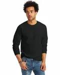 Hanes Unisex 6.1 oz. Tagless Long-Sleeve T-Shirt BLACK