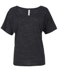 Bella + Canvas Ladies' Slouchy T-Shirt Chrcl Black Slub