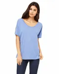 Bella + Canvas Ladies' Slouchy T-Shirt Blue Triblend