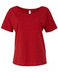 Bella + Canvas Ladies' Slouchy T-Shirt Red Speckled