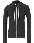 Bella + Canvas Unisex Triblend Sponge Fleece Full-Zip Hoodie Char Blk Triblnd