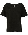 Bella + Canvas Ladies' Slouchy T-Shirt Black Speckled