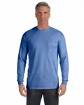 Comfort Colors Adult Heavyweight RSLong-Sleeve Pocket T-Shirt Flo Blue