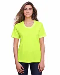 CORE365 Ladies' Fusion ChromaSoft Performance T-Shirt SAFETY YELLOW